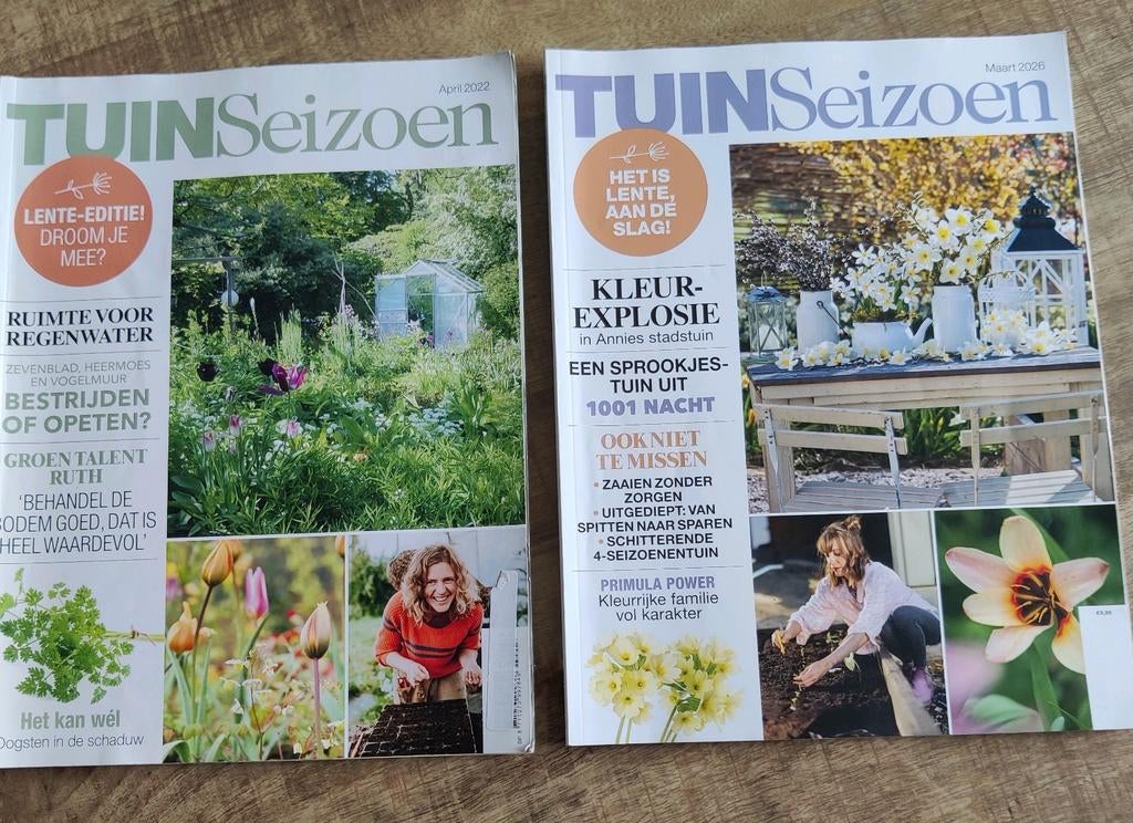 TuinSeizoen Maart 2026 en April 2022, Boeken, Ophalen of Verzenden, Zo goed als nieuw, Damesbladen