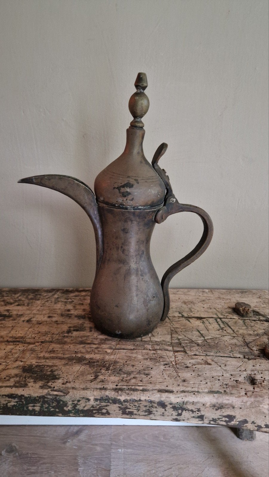 Antieke Arabische Dallah Koffiepot - Koper/Brons, Ophalen of Verzenden