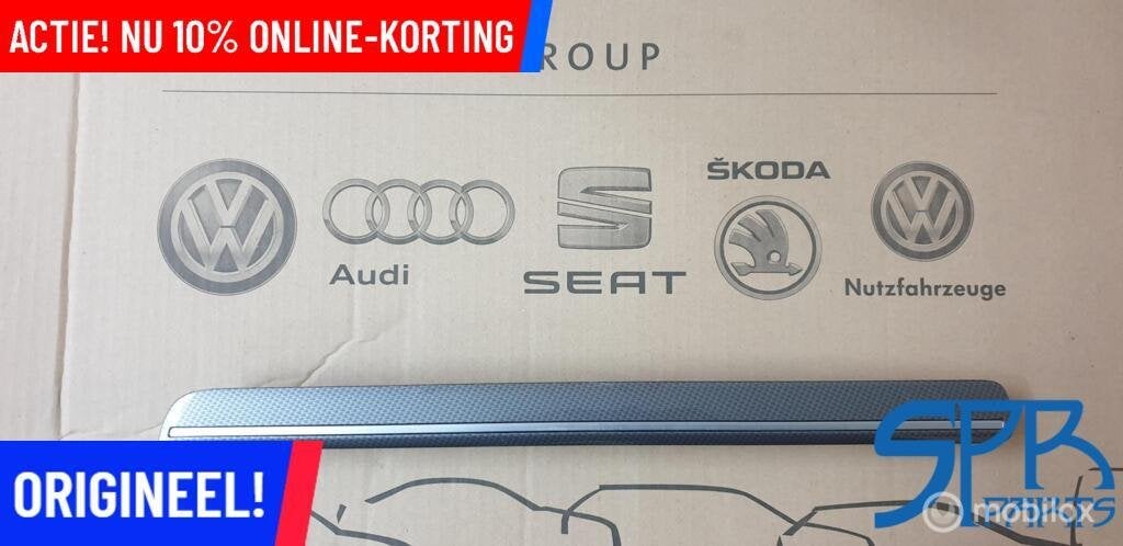 GOLF 7 SIERLIJST SIERSTRIP TRIM DASHBOARD grijs BLOK chroom, Gebruikt, Volkswagen, Ophalen of Verzenden, Volkswagen