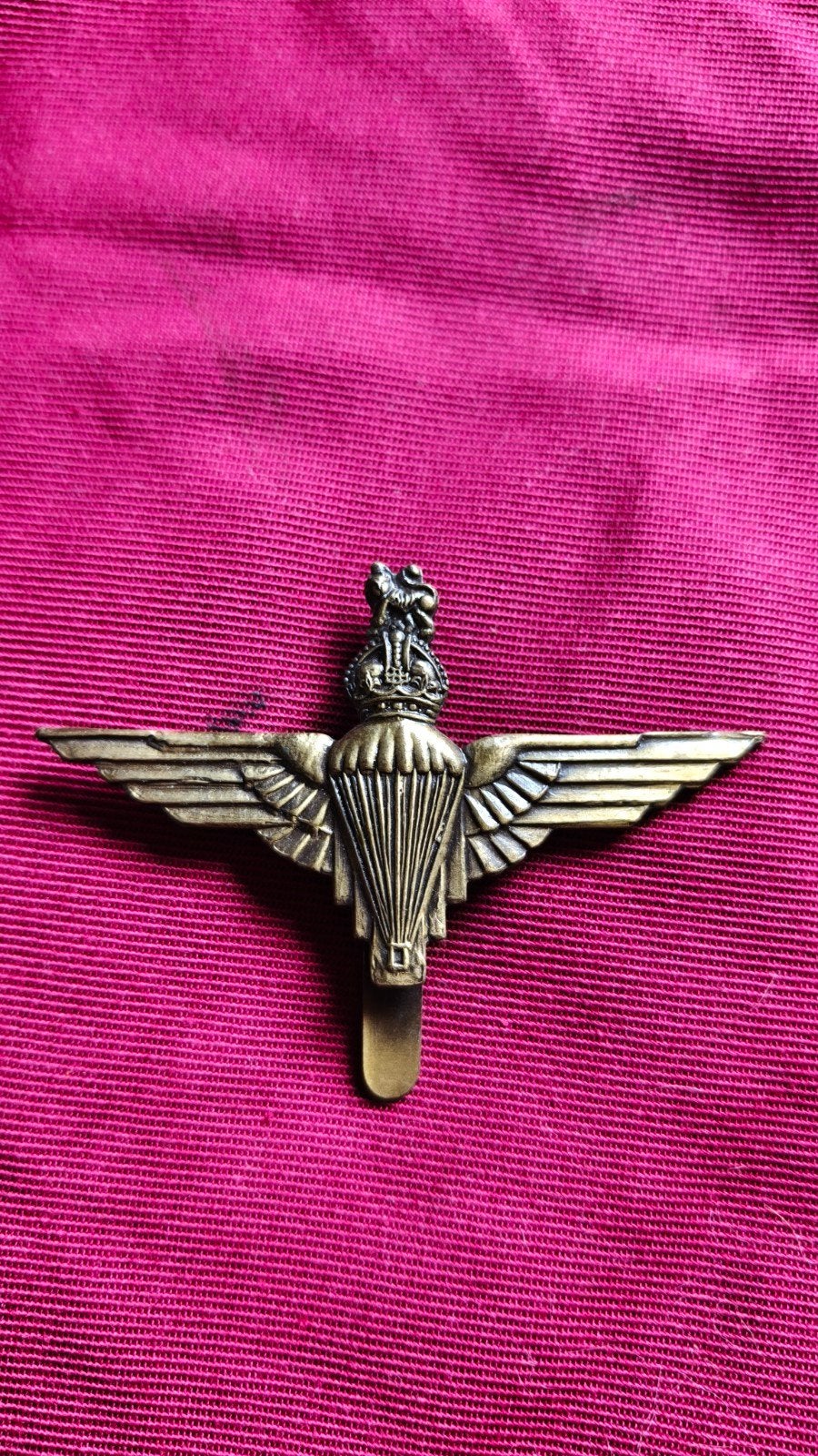Originele koperen WW2 Officiers capba, Ophalen of Verzenden, Landmacht, Engeland, Embleem of Badge