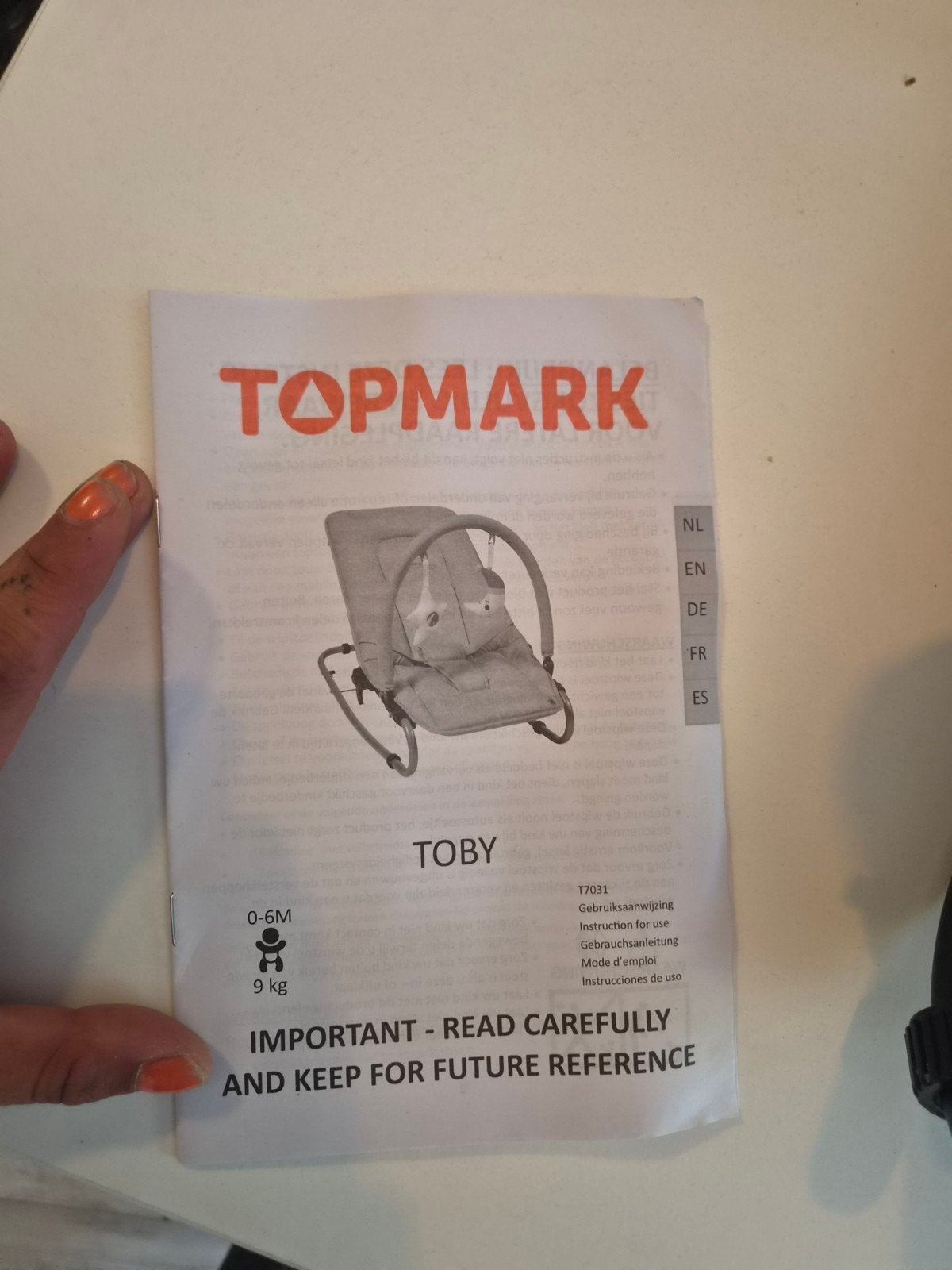 Topmark Toby Wipstoel - Zo goed als nieuw, Ophalen of Verzenden, Zo goed als nieuw, Wipstoel, Topmark