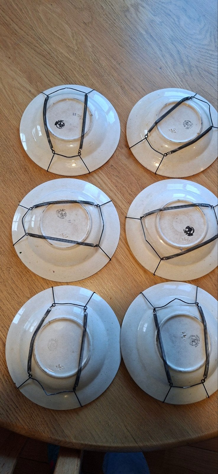 Set van 6 antieke boerenbont wandborden, Made in Holland, Ophalen of Verzenden