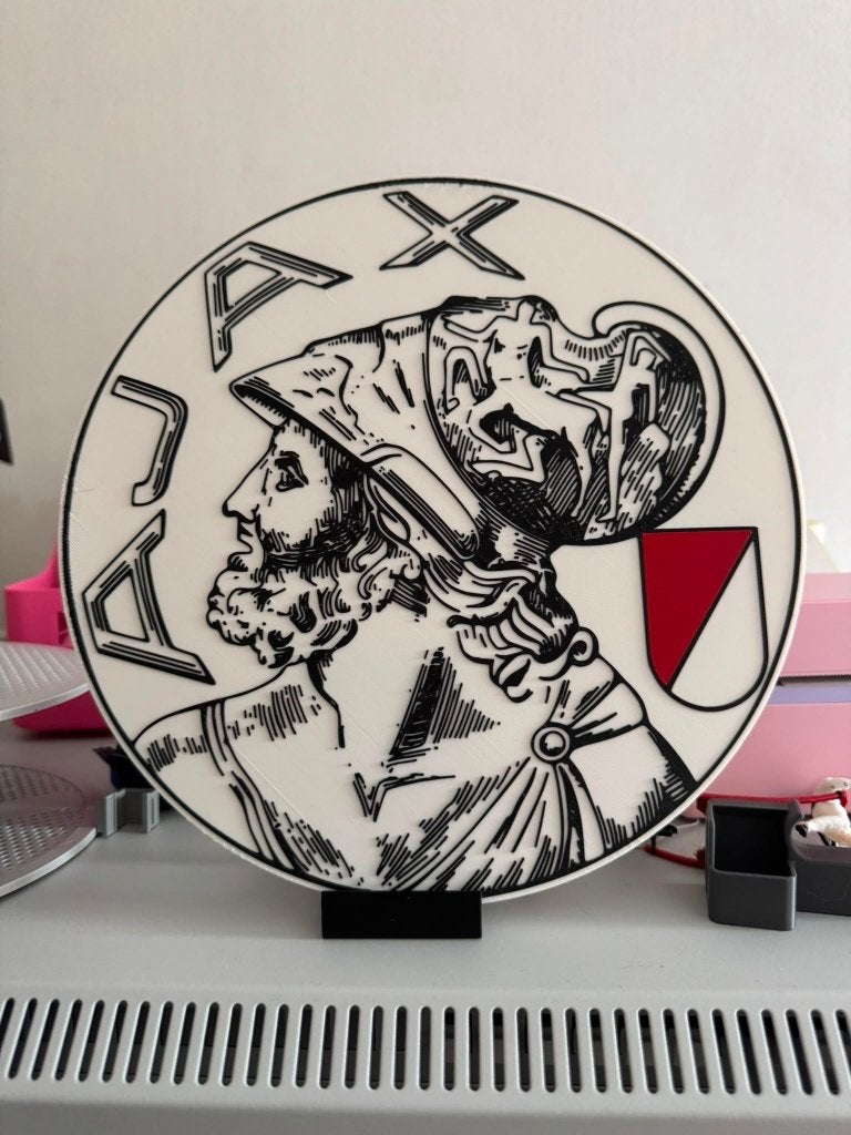 Ajax Amsterdam logo met standaard, Ophalen of Verzenden, Nieuw, Ajax, Beeldje of Poppetje