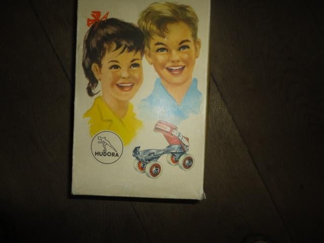 oude Hudora rolschaatsen in een oude doos, Ophalen of Verzenden