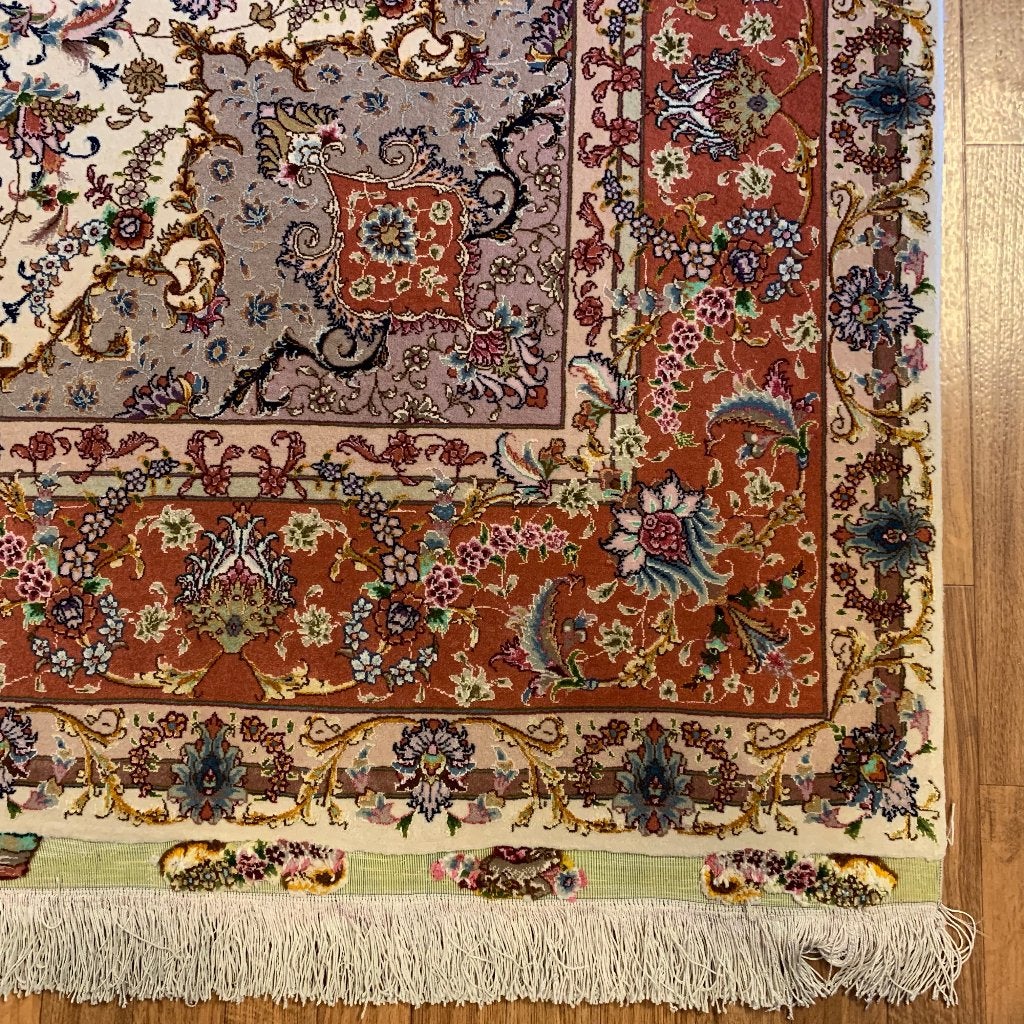 perzisch tapijt tabriz handgeknoopt vloerkleed 318 x 202 cm, TTM Wonen, Meubels – (Perzische) Tapijten en Woonaccessoires, Ophalen of Verzenden