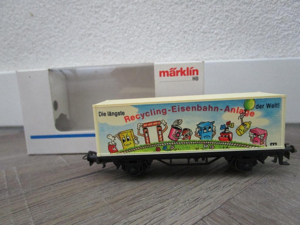 Marklin 31962 containerwagen kindertag met ovp., Wisselstroom, Gebruikt, Wagon, Ophalen of Verzenden