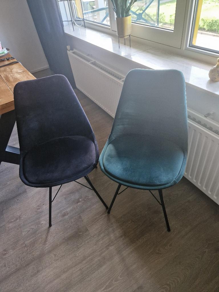 Eetkamer stoelen, Huis en Inrichting, Stoelen, Zo goed als nieuw, Vier, Stof, Overige kleuren, Ophalen