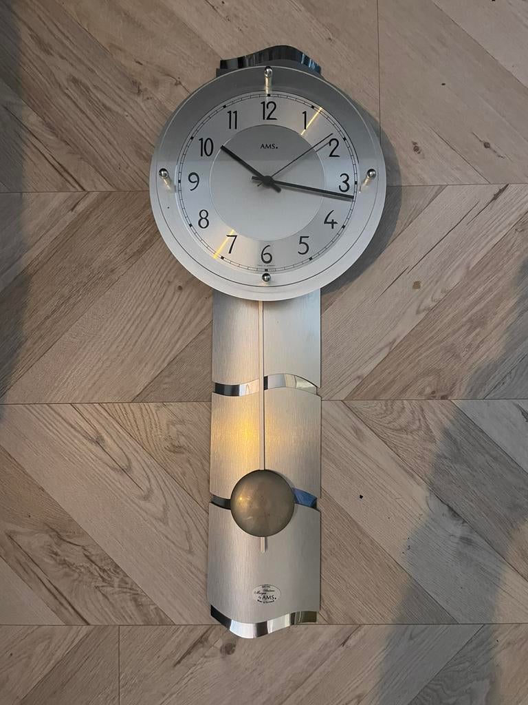AMS wandklok met slinger, Antiek en Kunst, Ophalen