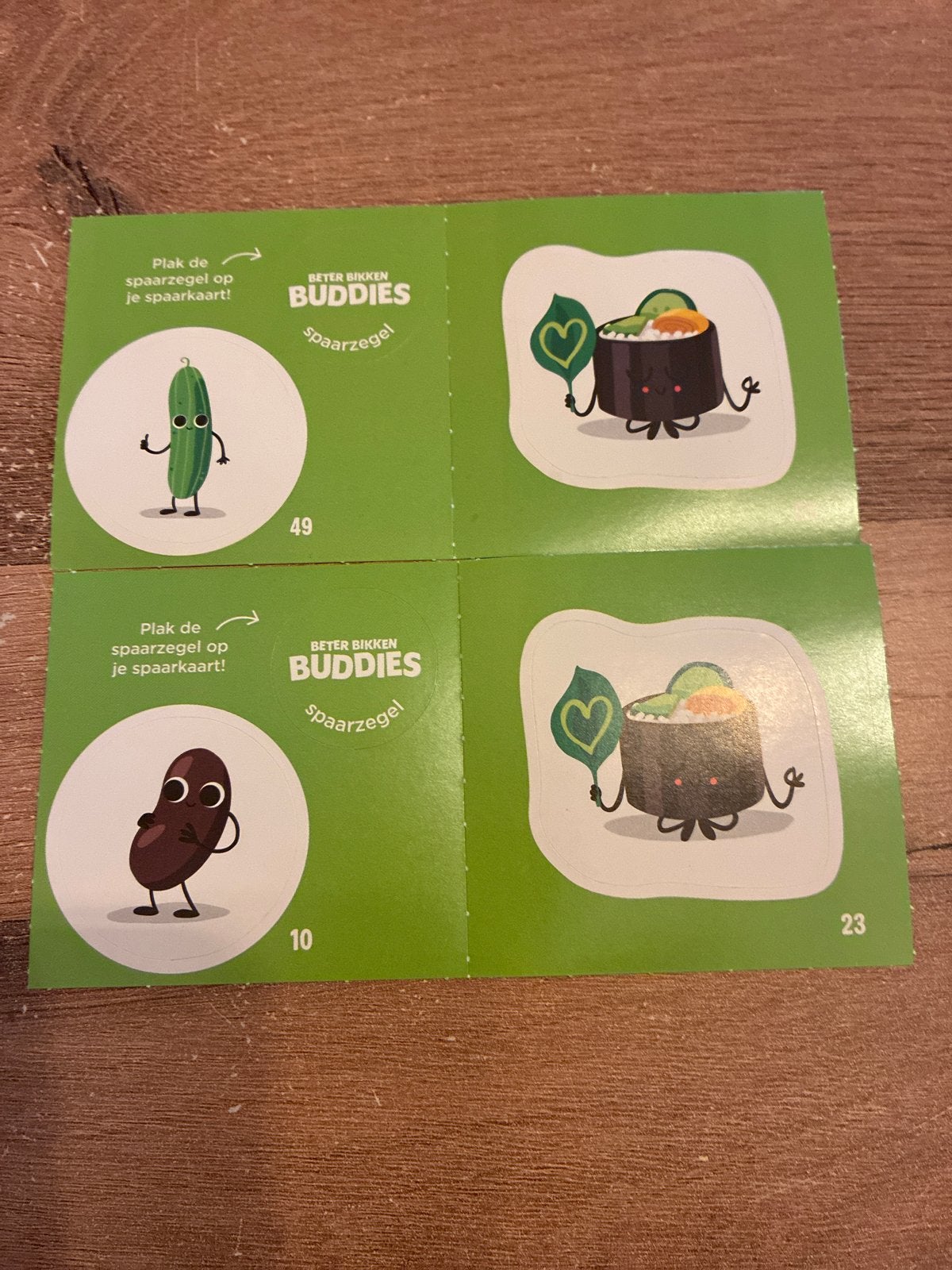 Beter Bikken Buddies Spaarzegels - Komkommer, Boon, Sushi, Ophalen, Nieuw, Overige typen