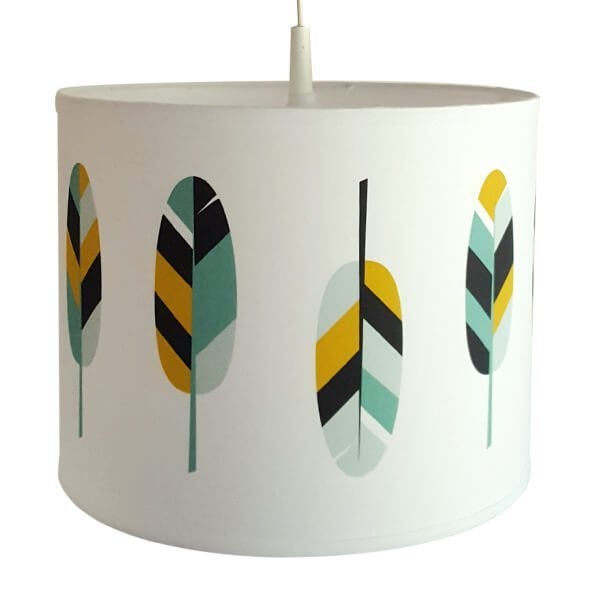 Kinderlamp Hanglamp Lamp Indiaan Veren Oker ANNIdesign, Huis en Inrichting, Lampen | Hanglampen, Info@annidesign.nl, Nieuw, Ophalen of Verzenden