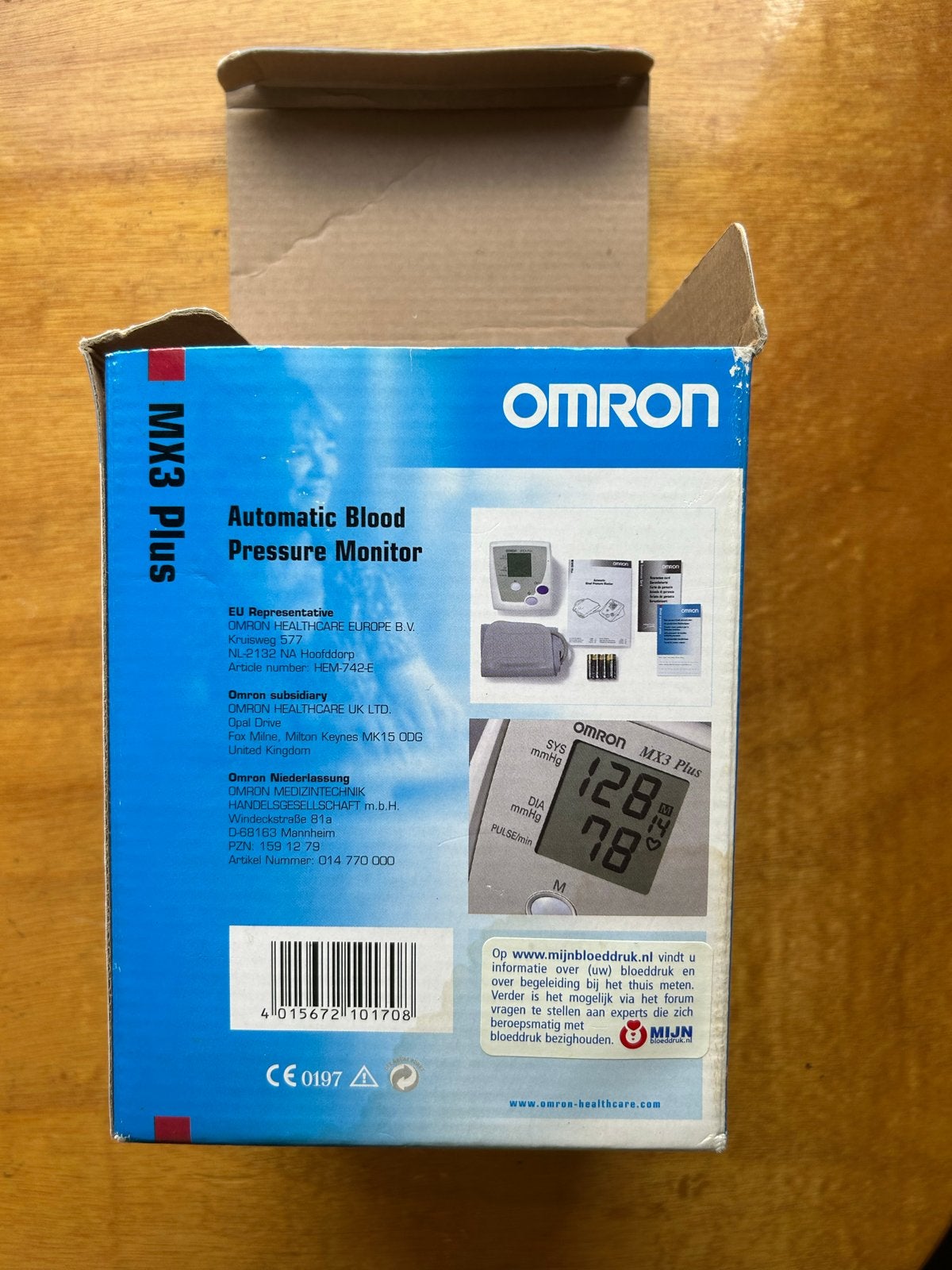 Omron MX3 Plus Automatische Bloeddrukmeter, Ophalen of Verzenden, Gebruikt, Overige typen