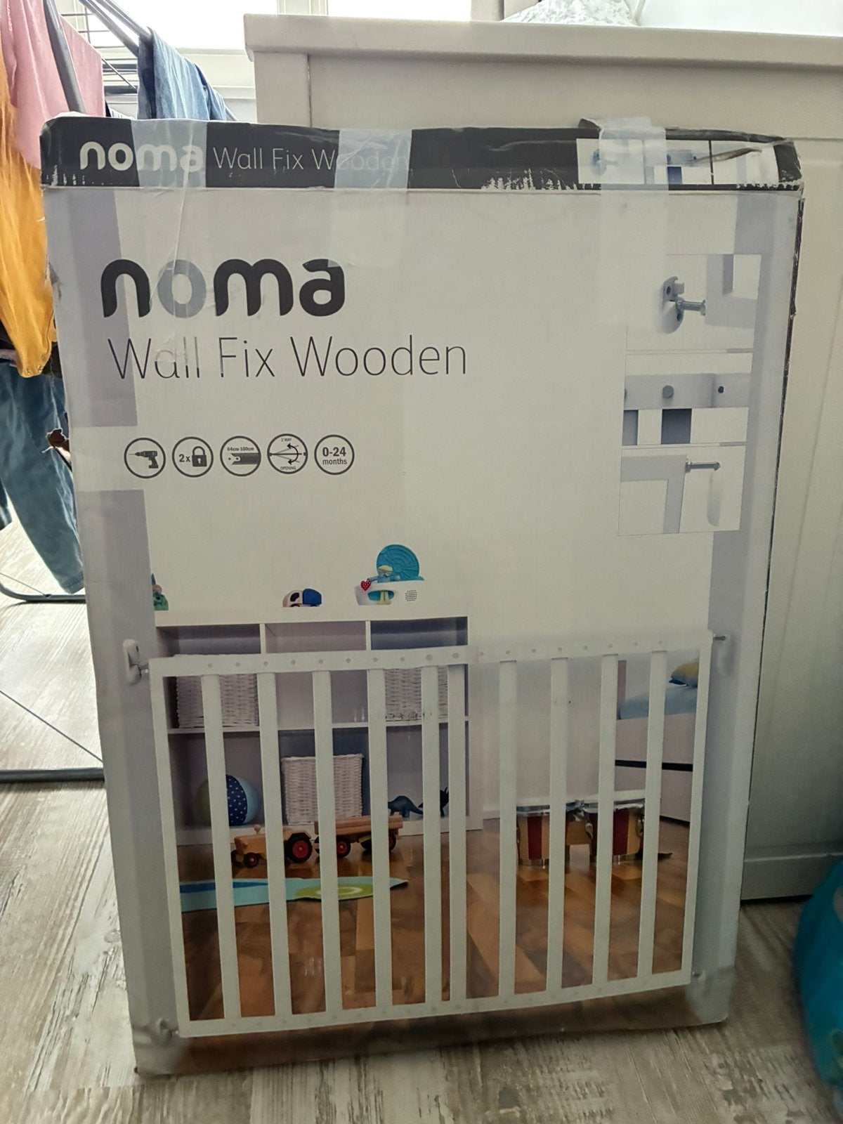 Noma traphekje wit hout, Kinderen en Baby's, Ophalen of Verzenden, Zo goed als nieuw, Schroefhekje, Hout
