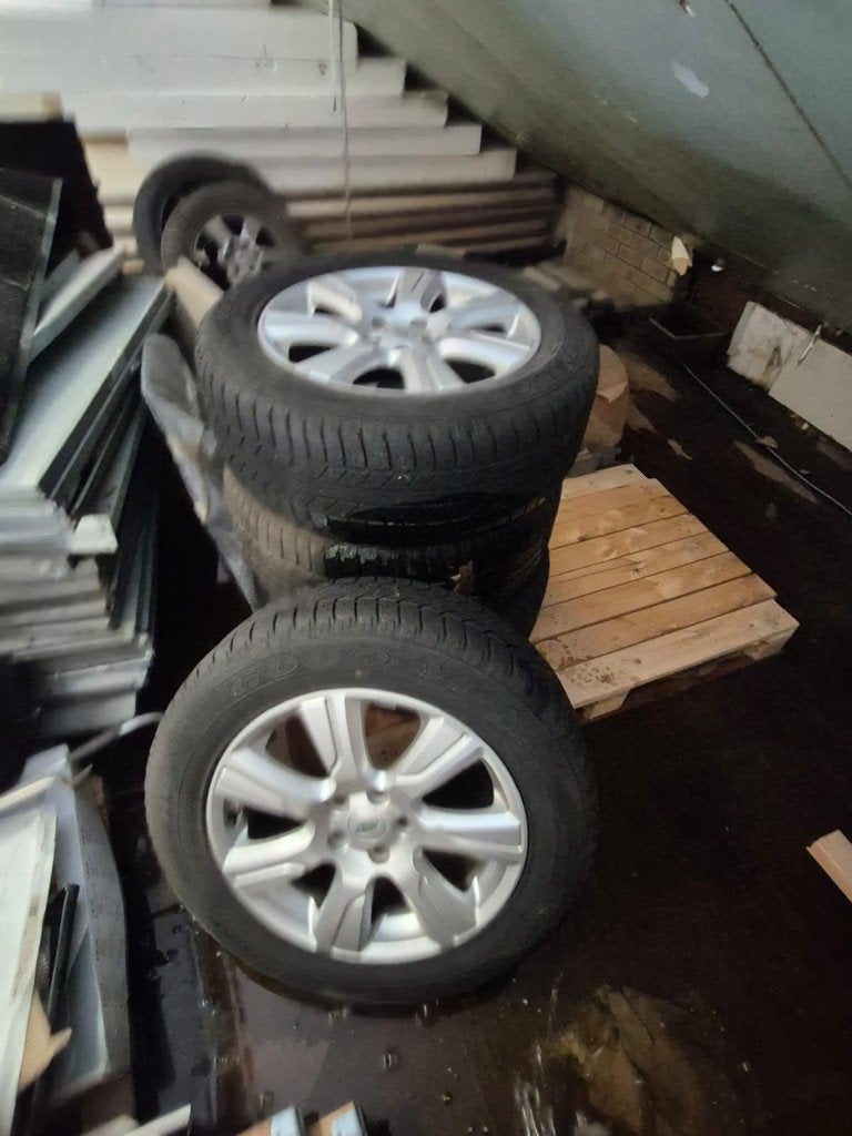 set banden+velgen land rover/range rover 255/55R19, Auto-onderdelen, Gebruikt, 255 mm, Banden en Velgen, Personenwagen
