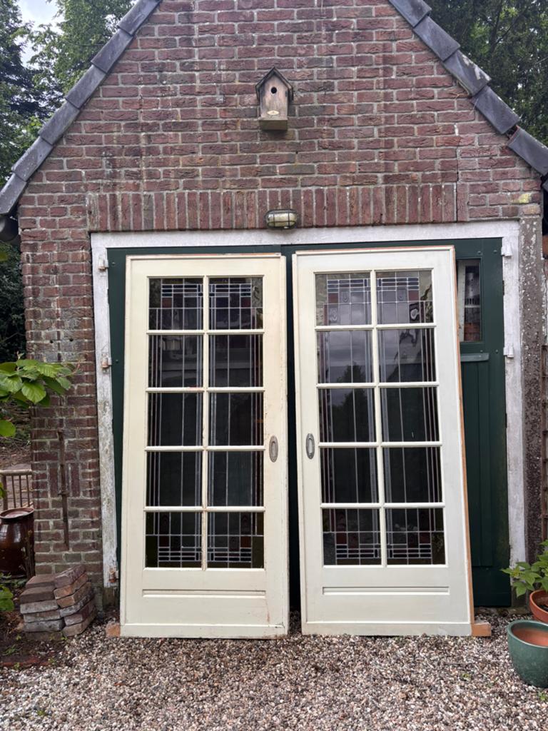 Authentieke En-Suite / Openslaande Deuren Jaren '20 Art Deco, Ophalen, Gebruikt, 80 tot 100 cm, Binnendeur