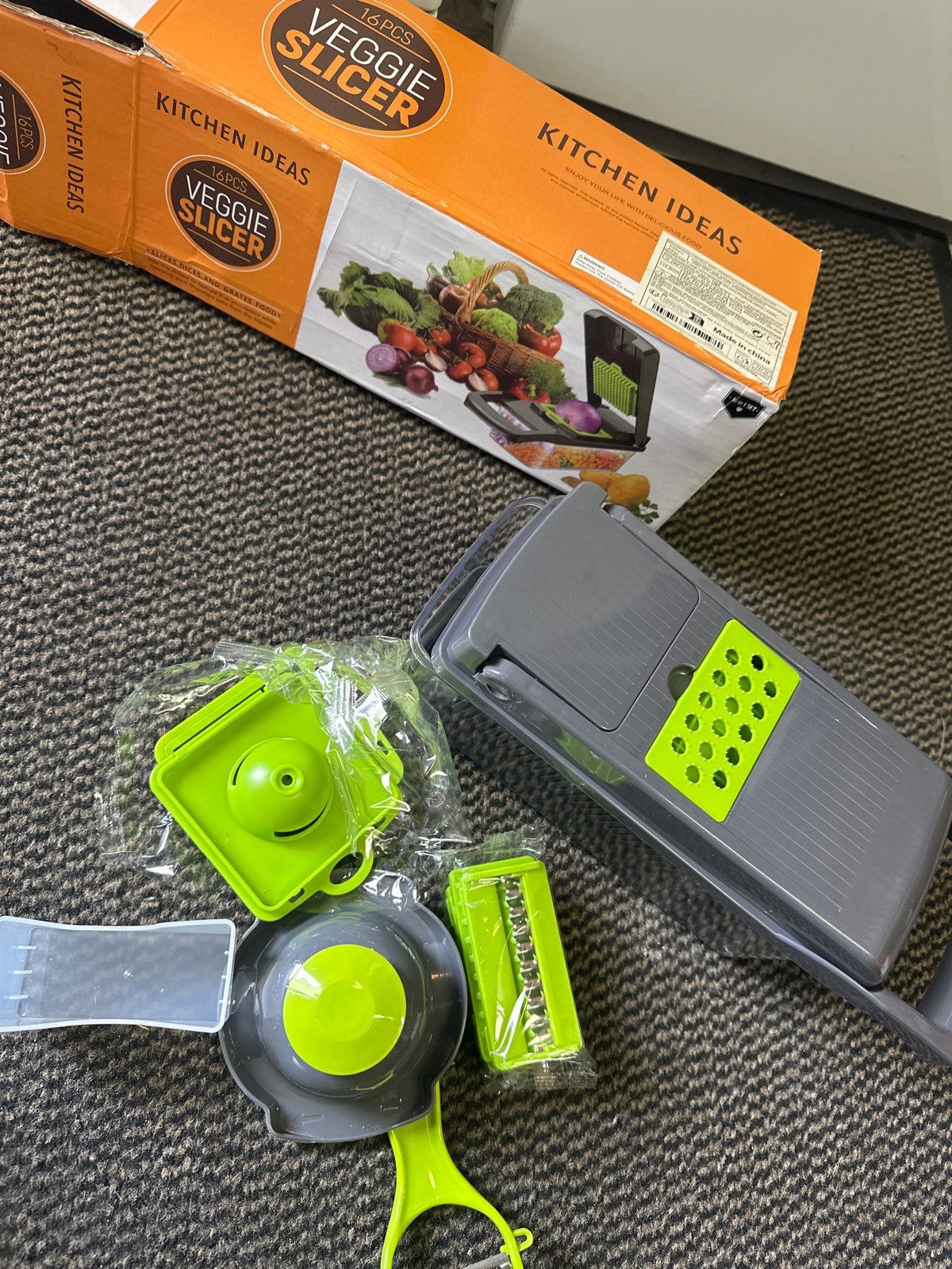 16-delige Veggie Slicer - Keukenideeën Groentesnijder, Overige typen, Kunststof, Nieuw, Ophalen of Verzenden