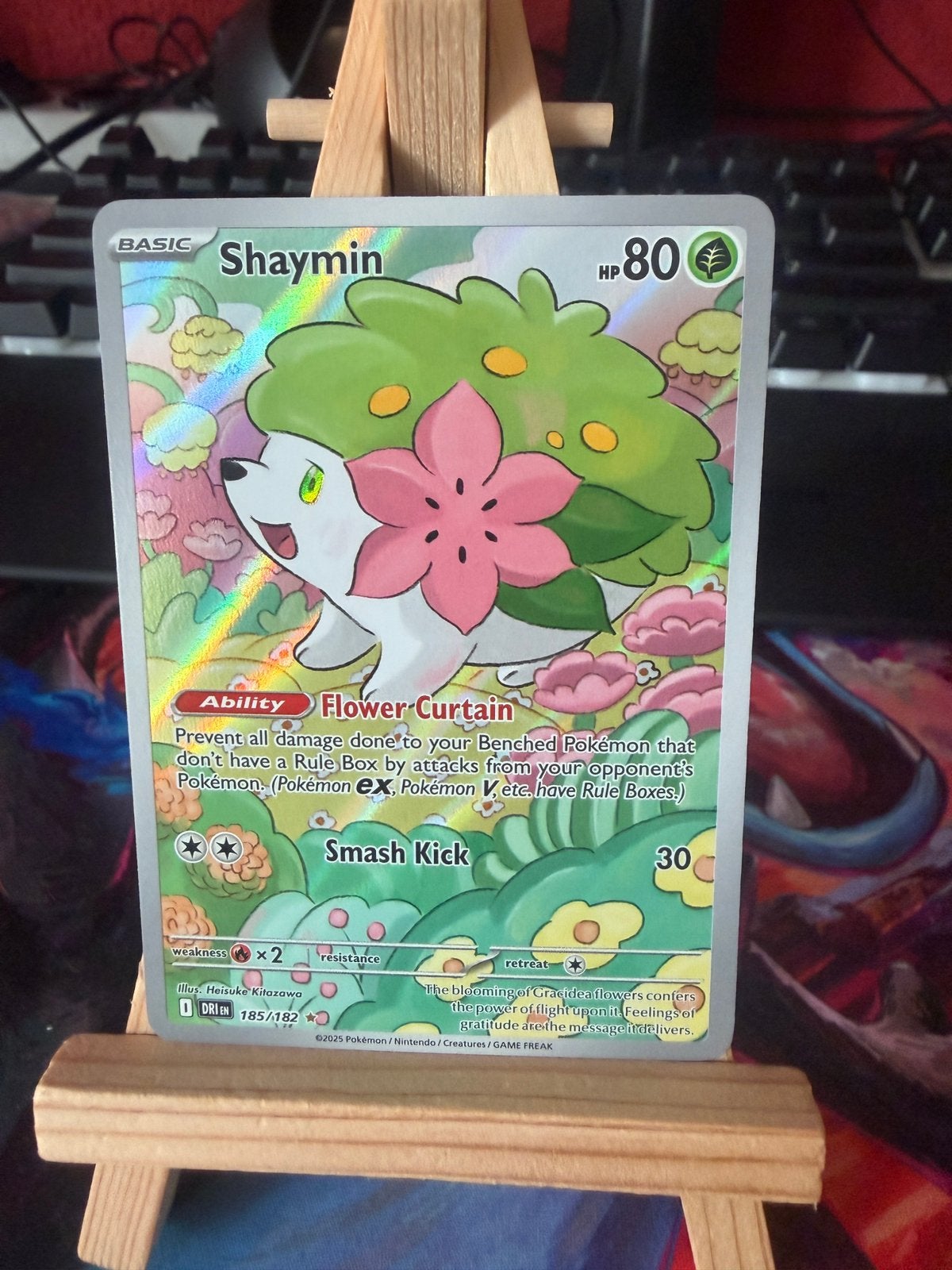 Shaymin 185, Hobby en Vrije tijd, Verzamelkaartspellen | Pokémon, Ophalen of Verzenden, Zo goed als nieuw