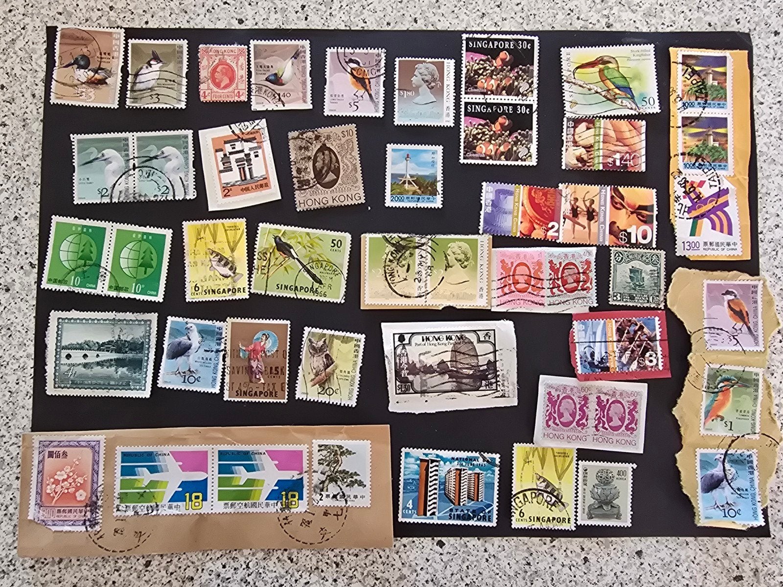 Kaveltje China - Hong Kong - Singapore - Korea, Ophalen of Verzenden, Gestempeld, Oost-Azië