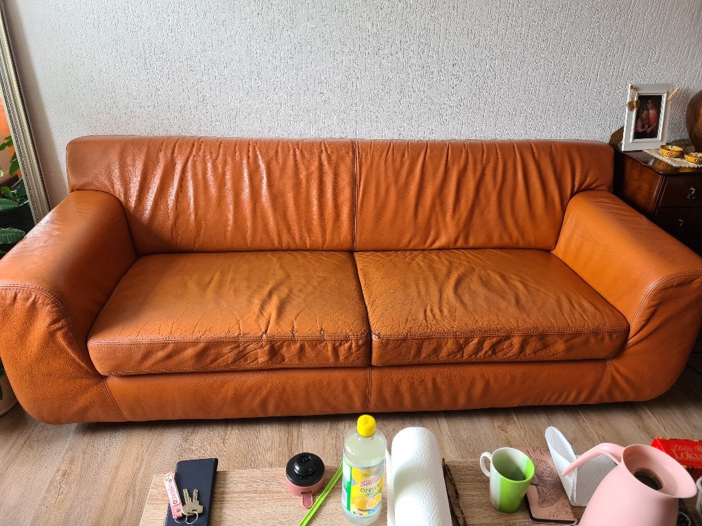 Bankstel, Huis en Inrichting, Ophalen, Gebruikt, 150 tot 200 cm, Driepersoons
