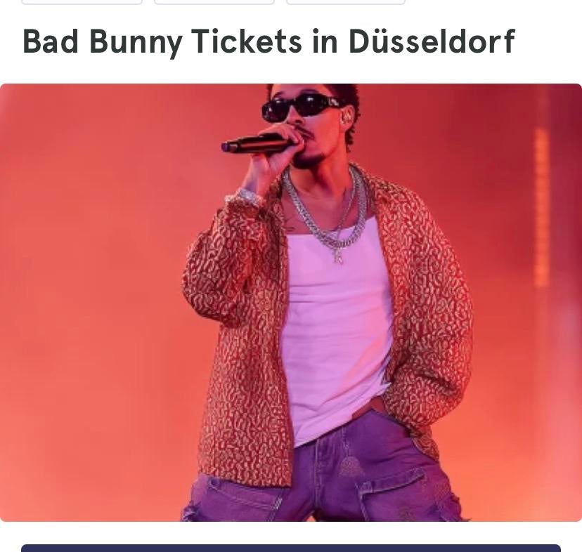 Bad bunny kaarten 21 juni dusseldorf, Twee personen, Juni