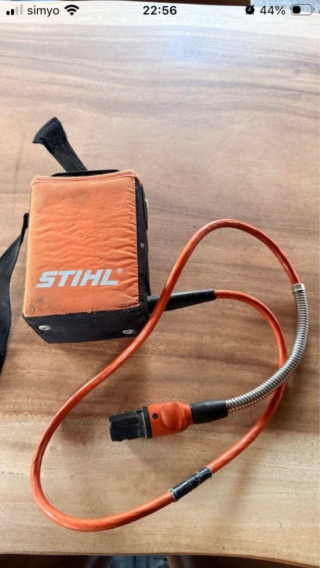 Gevraagd: Stihl AP accu gordeltas met snoer, Ophalen of Verzenden, Gebruikt