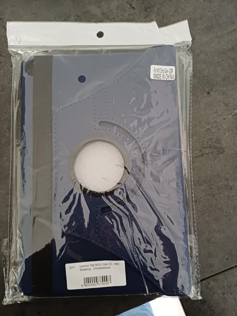 Donkerblauw 360 Hoesje voor Lenovo Tab M10 (Gen 3), 10 inch, Nieuw, Bescherming voor- en achterkant, Ophalen of Verzenden