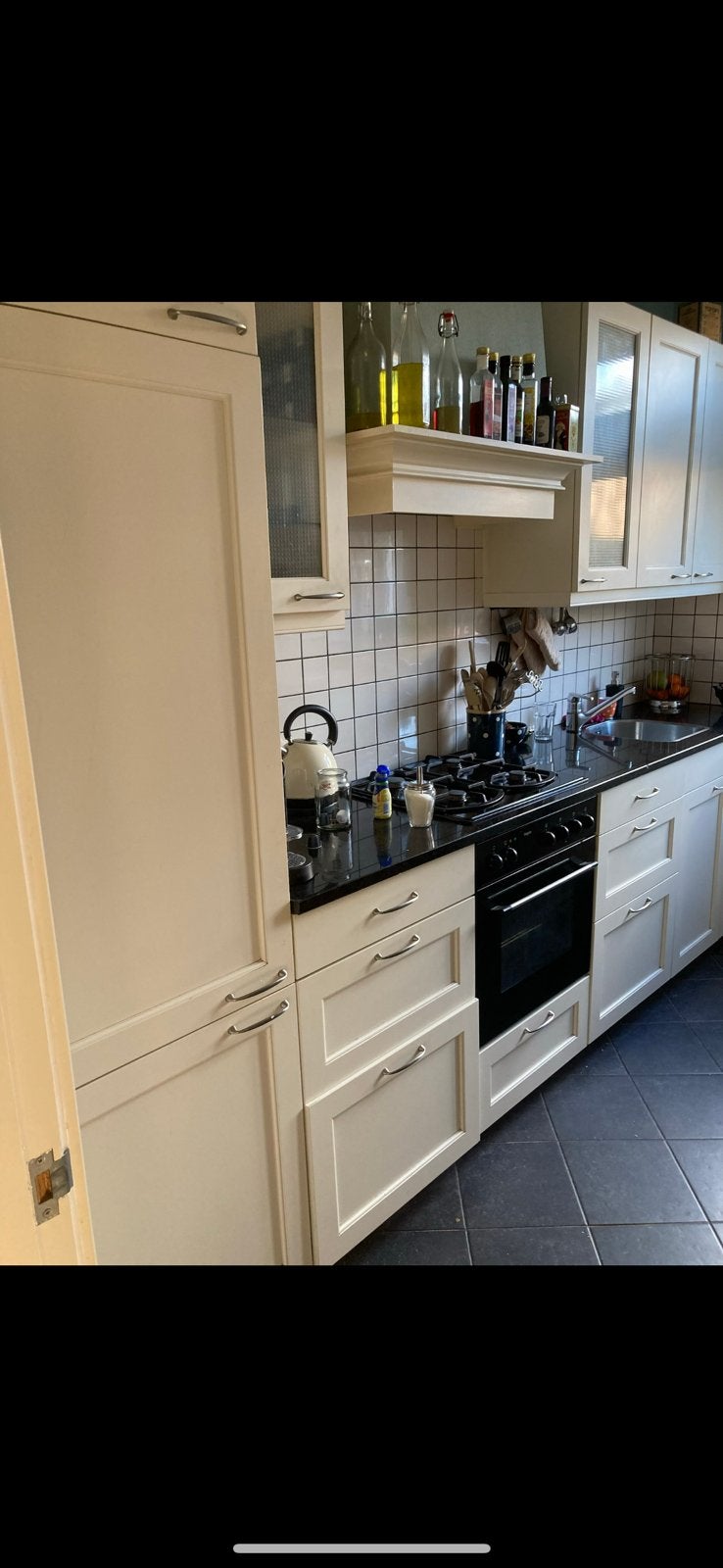 Klassieke keuken., Ophalen, Gebruikt, Wit, Graniet of Steen