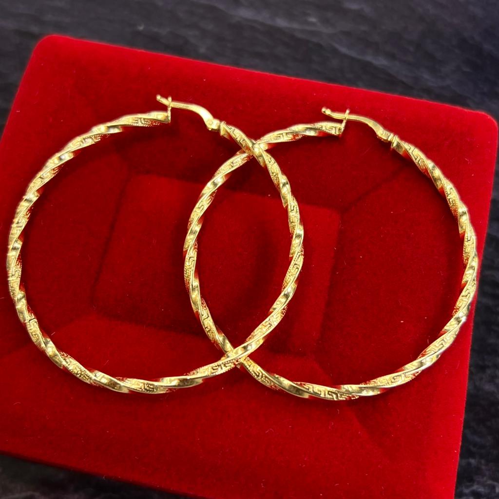 14 karaat gouden oorbellen sokkels creolen, Ophalen of Verzenden, Nieuw, Goud