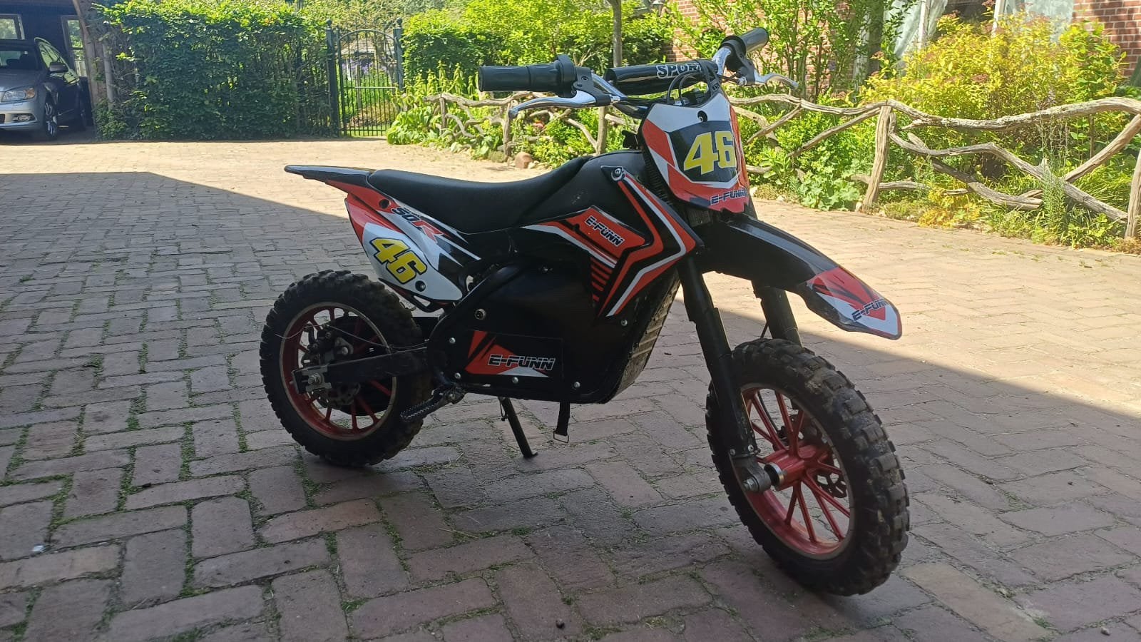 Elektrische Kindercrossmotor, Ophalen