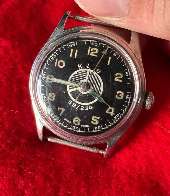 Olma horloge klu luchtmacht jaren 50., Verzamelen, Militaria | Algemeen, Ophalen of Verzenden, Luchtmacht, Nederland, Embleem of Badge