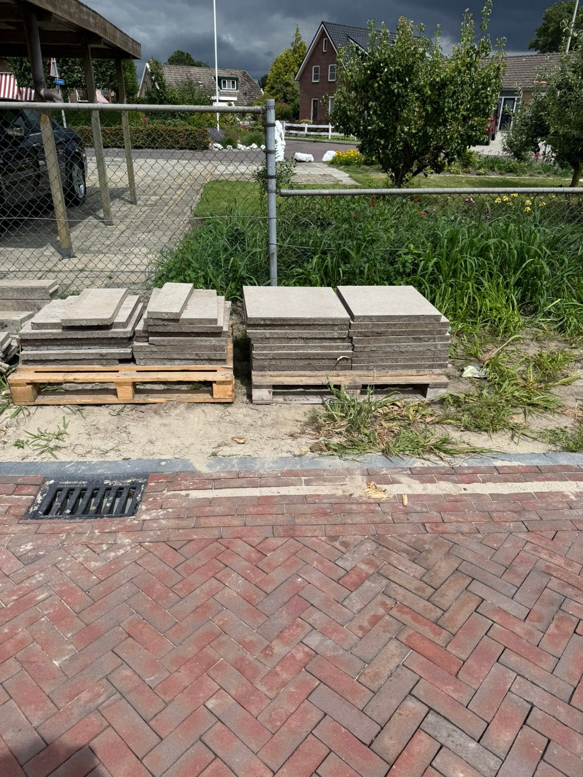 Geoceramica keramiek beton tegels, Tuin en Terras, Ophalen, Zo goed als nieuw, Overige materialen
