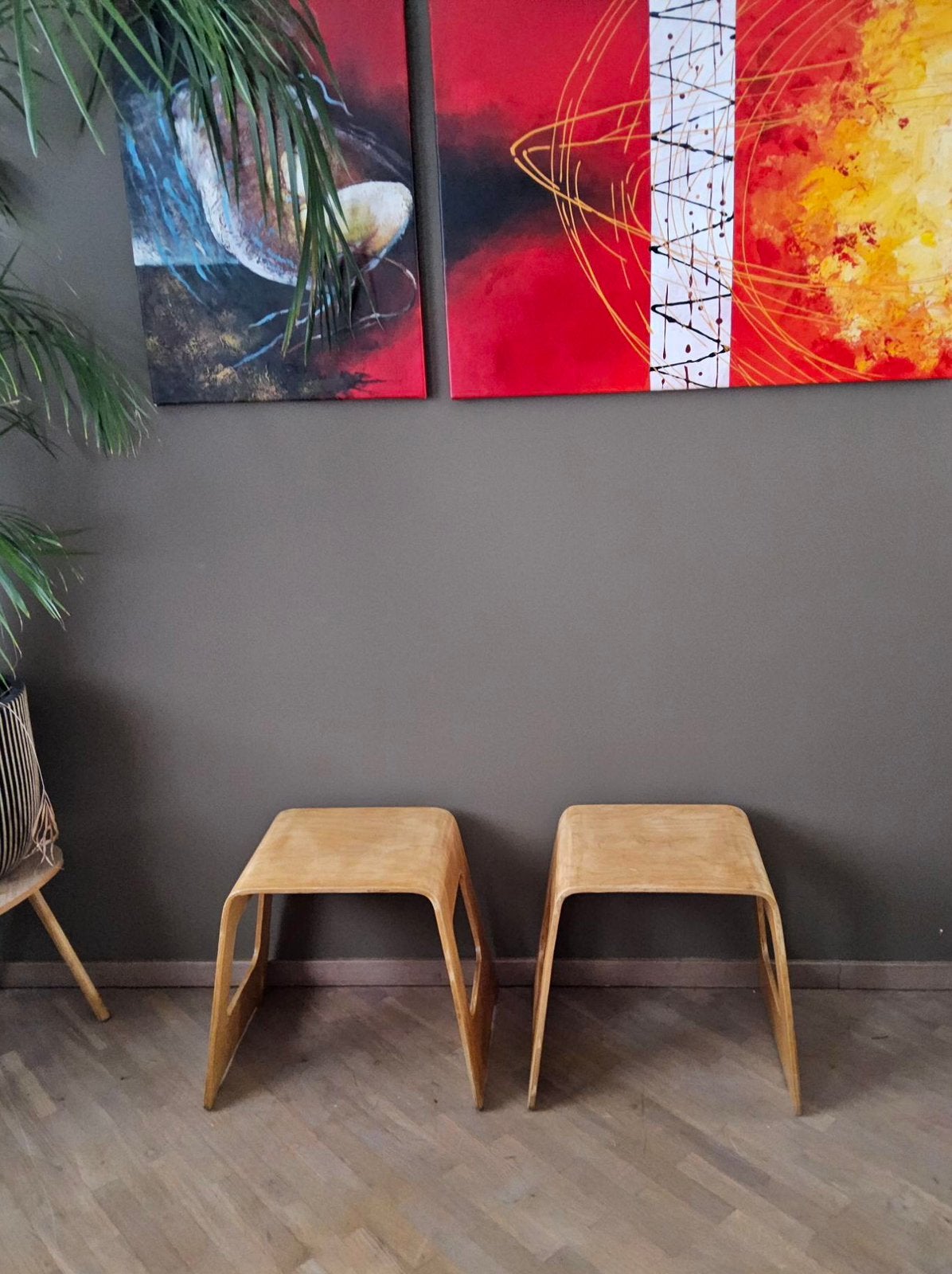 Set 2 vintage Ikea Benjamin krukken, design Lisa Noringer, Ophalen, Gebruikt, Hout