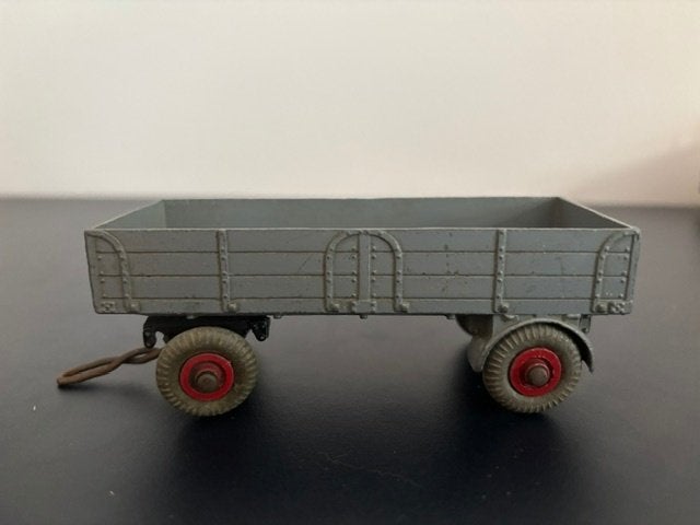 Vintage Dinky Toys 428 Large trailer grijs, Ophalen of Verzenden