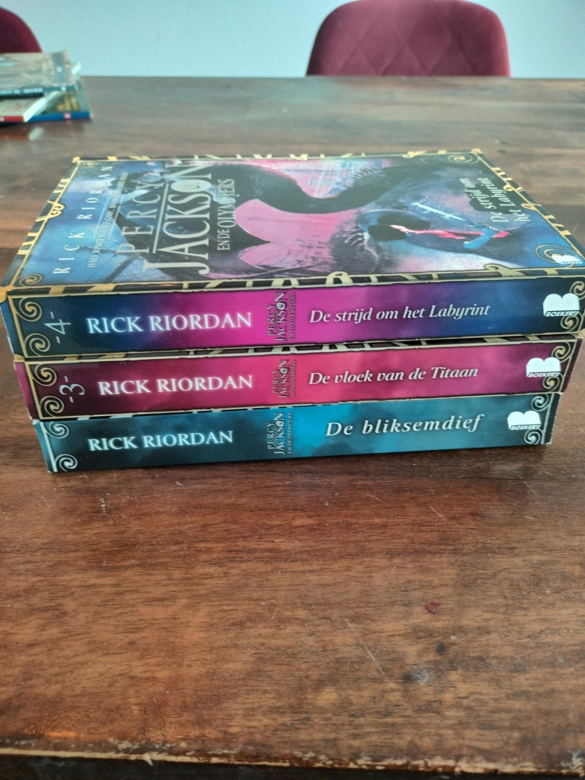 Percy Jackson en de Olympiërs - Boeken 2, 3 en 4, Ophalen of Verzenden, Gelezen, Rick Riordan