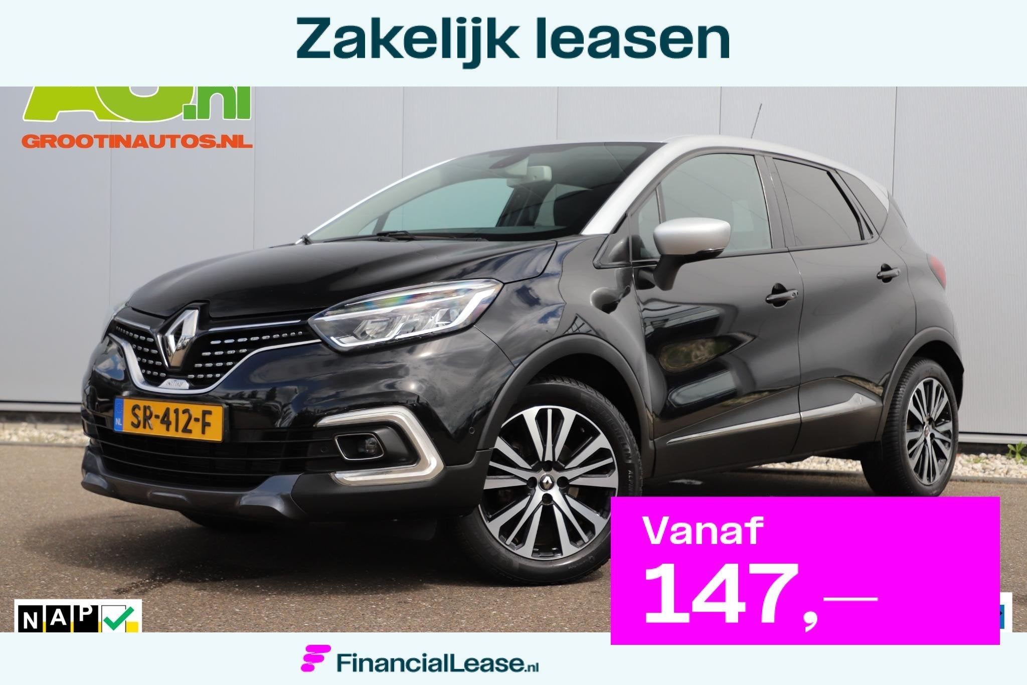 Renault Captur 1.2 TCe Initiale Paris BOSE Lederen Bekleding, Voorwielaandrijving, Gebruikt, Euro 6, 4 cilinders