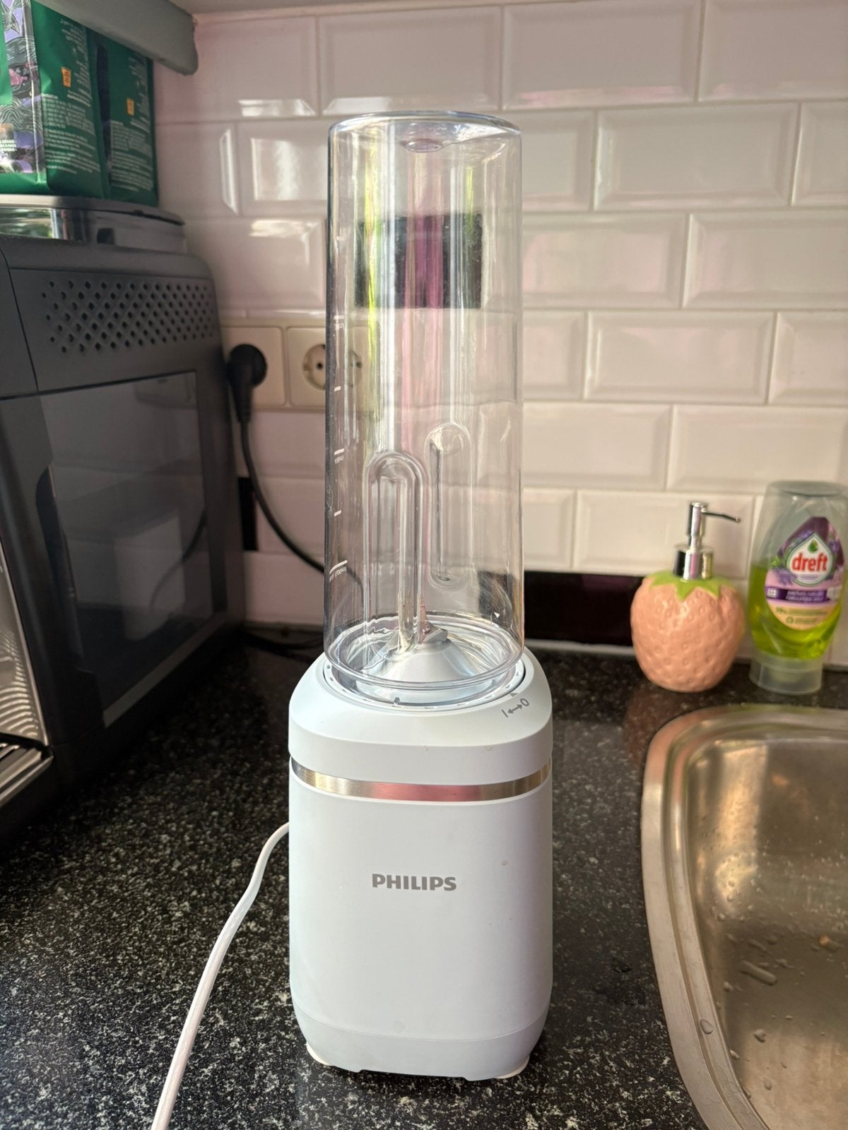 Blender baby blue philips, Witgoed en Apparatuur, Blenders, Ophalen, Zo goed als nieuw, Blender