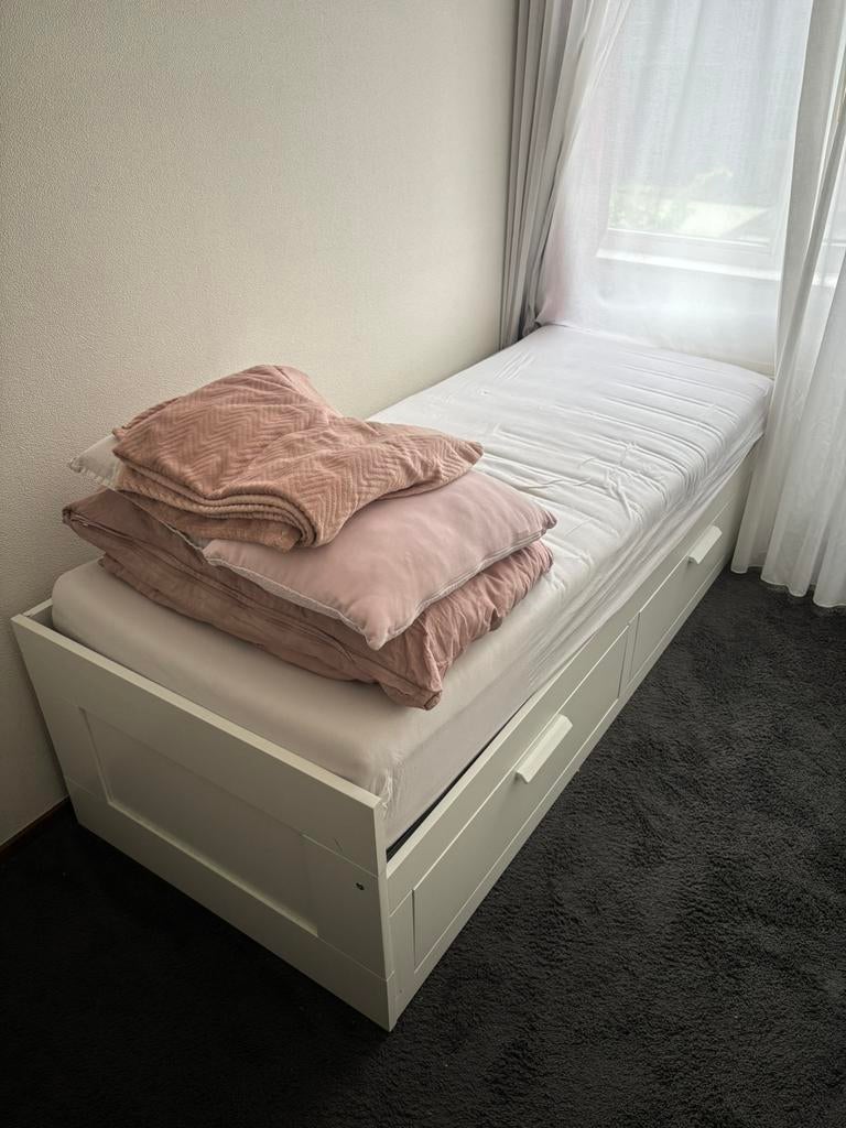 Ikea bed, Ophalen, Gebruikt, Eenpersoons, Wit