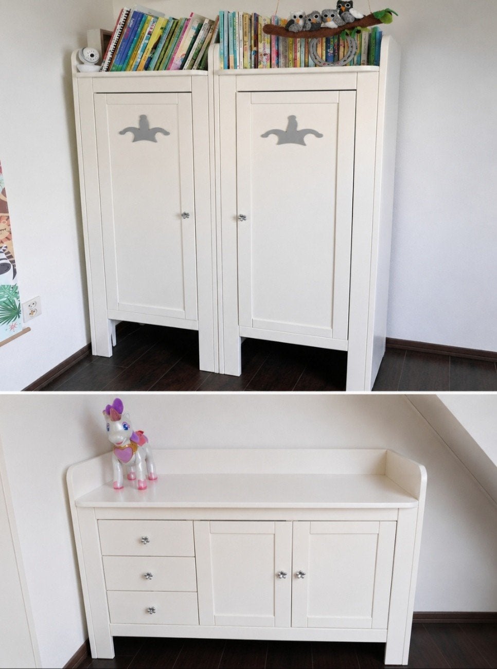 Complete babykamer: ledikant, commode en kledingkasten, Ophalen, Gebruikt, Jongetje of Meisje