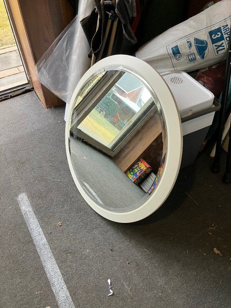 spiegel rond 60cm, Rond, Ophalen of Verzenden, Zo goed als nieuw, Minder dan 100 cm