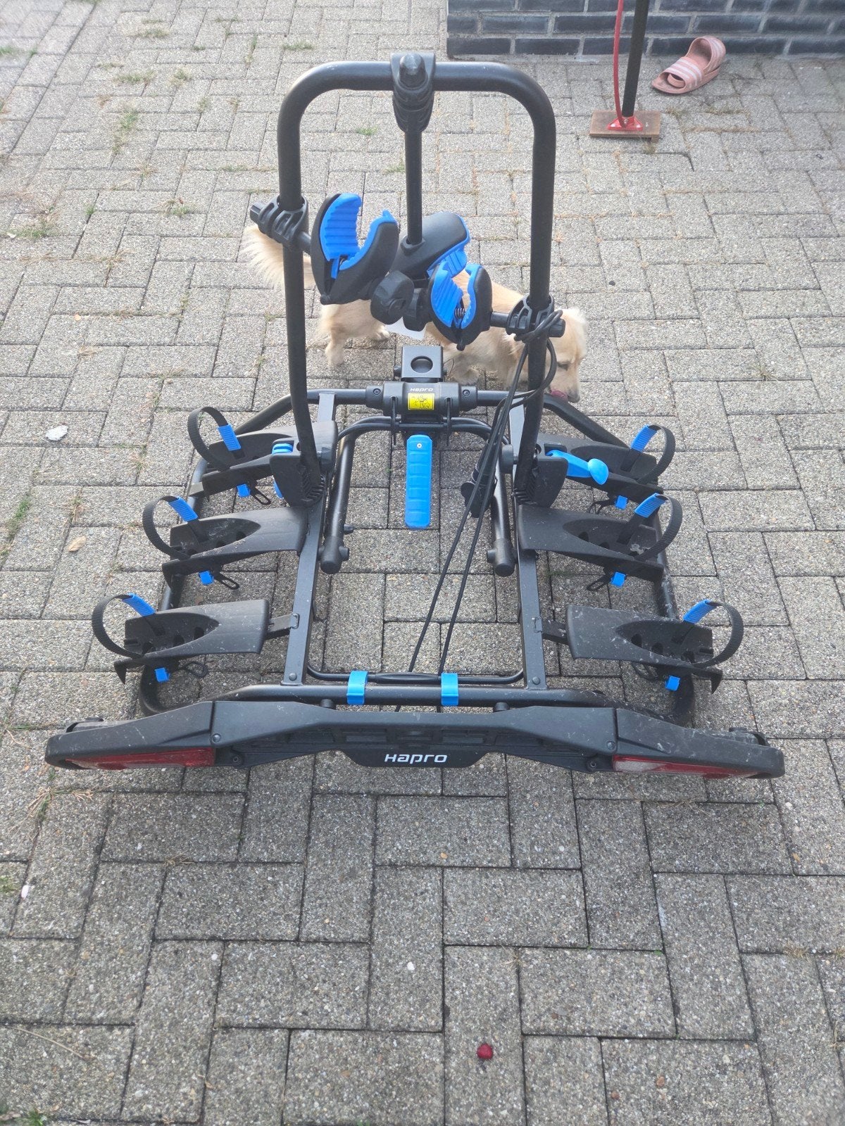 Hapro Atlas Premium III fietsendrager voor 3 e-bikes, Auto diversen, Fietsendragers, Ophalen, 3 fietsen of meer, Gebruikt, Trekhaakdrager