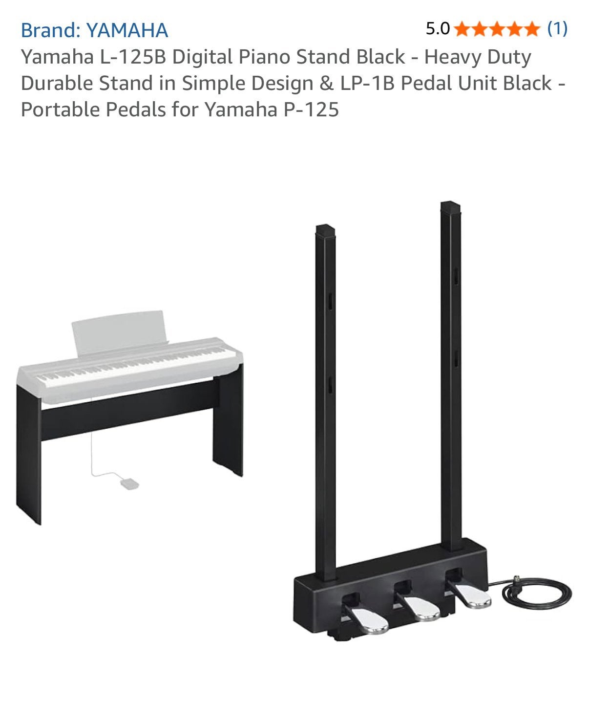 Yamaha L-125B digital piano stand with pedal unit, Ophalen, Zo goed als nieuw