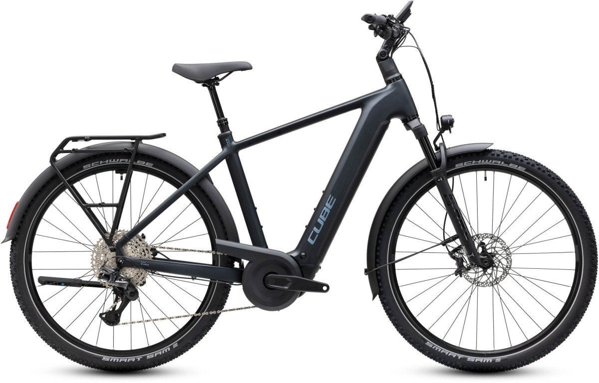 CUBE NURIDE HYBRID EXC 800 Heren Coal/Chrome 62cm XL, 57 cm of meer, -, Heren, -
