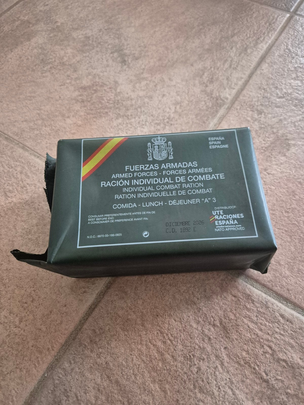 A3 Spaanse Militaire Veldrantsoen / Gevechtsrantsoen A3, Ophalen of Verzenden, Landmacht