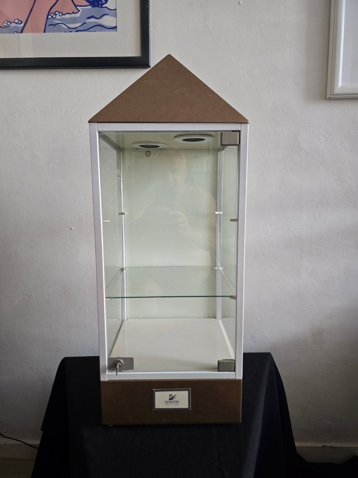 Vitrine-kastje, Swarowski.hoog 80 cm x 28 cm x 28 cm, Ophalen, Glas, Minder dan 50 cm, Met deur(en)