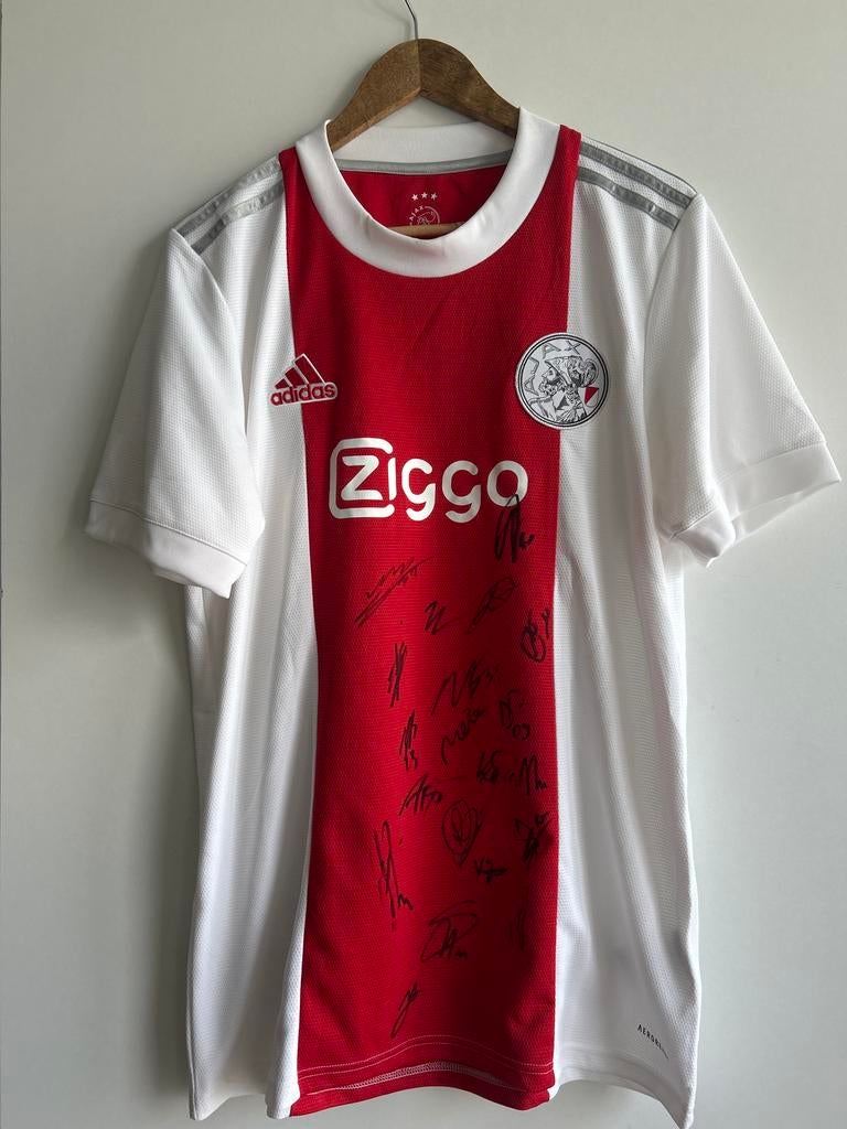 Gesigneerd Ajax Thuisshirt Maat L - Uniek Collectors Item, Sport en Fitness, Voetbal, Maat L, Ophalen of Verzenden, Zo goed als nieuw