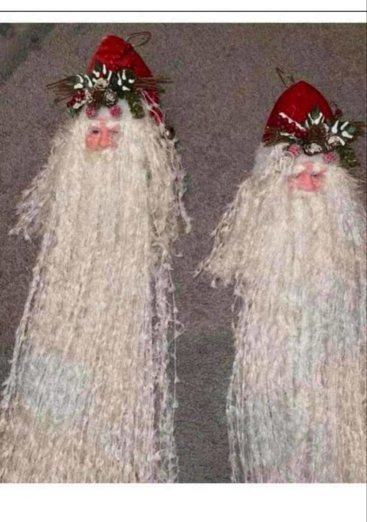 Kerstman lange baard hangend decoratie, Ophalen of Verzenden, Zo goed als nieuw