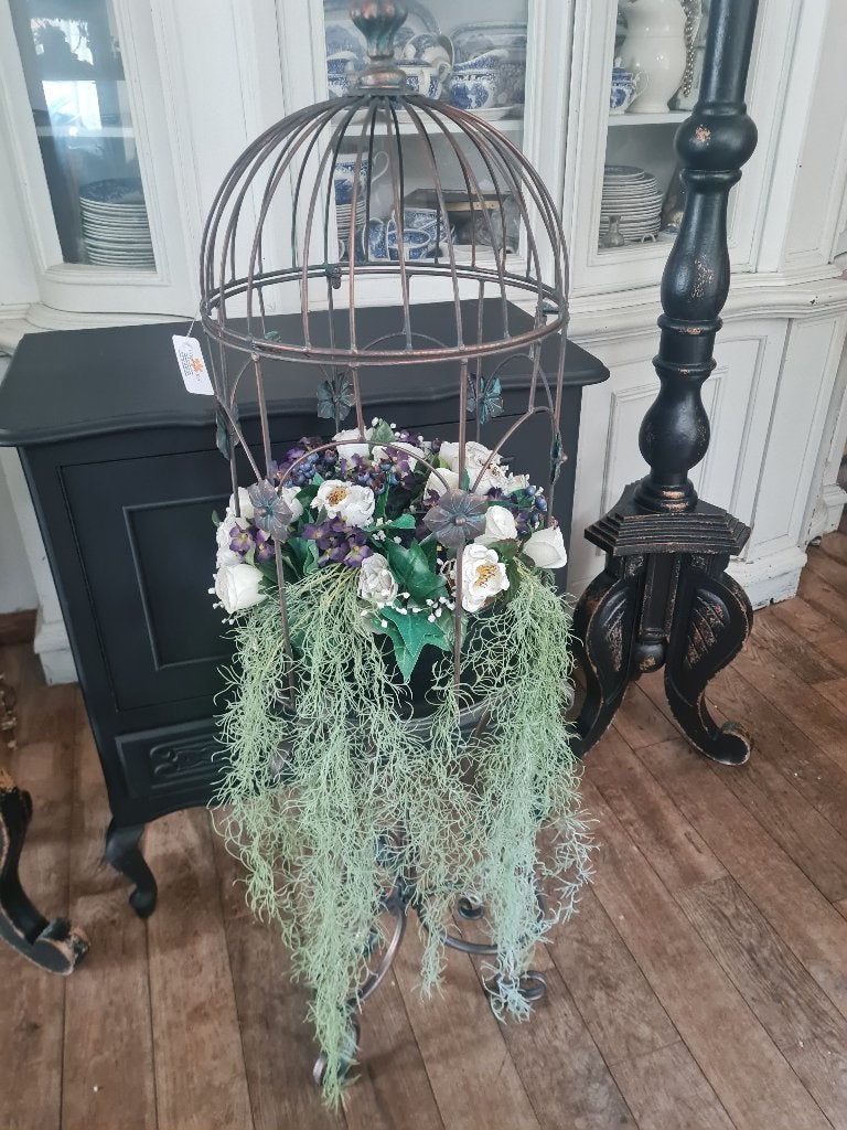 Nieuwe metalen plantenstandaard in de vorm van een vogelkooi, Heikant 21 Kaatsheuvel, Ophalen of Verzenden, Minder dan 25 cm, Jolandamonsieurs@gmail.com