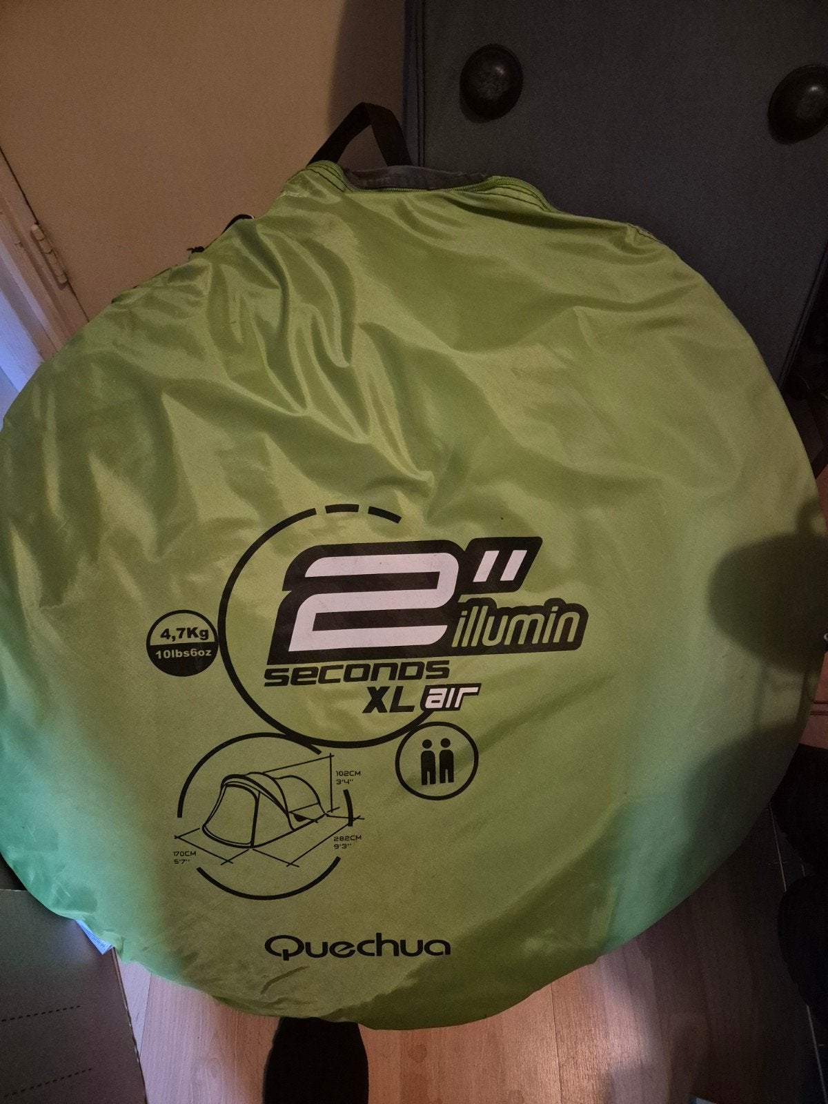 pop up 2seconds illumin xl air, Caravans en Kamperen, Ophalen, Gebruikt, Tot en met 2