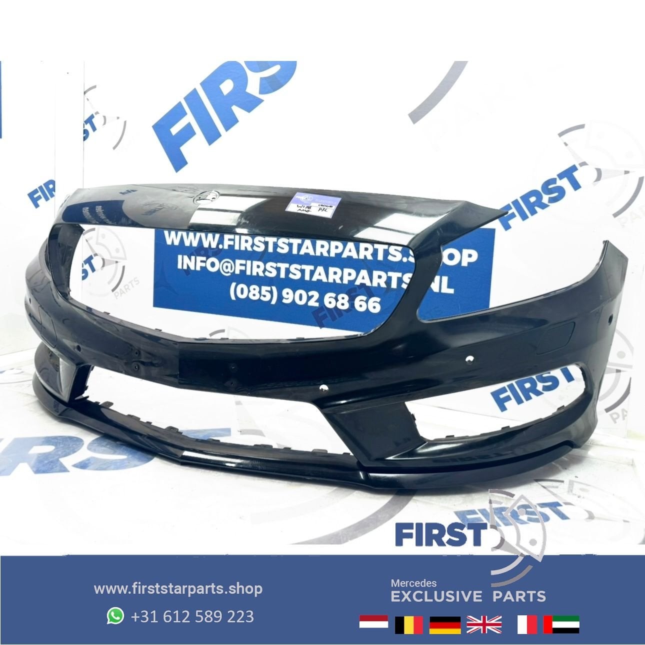A45 BUMPER W176 AMG VOORBUMPER ZWART WIT GRIJS BLAUW ORIGINE, Gebruikt, -, Voor, Ophalen of Verzenden