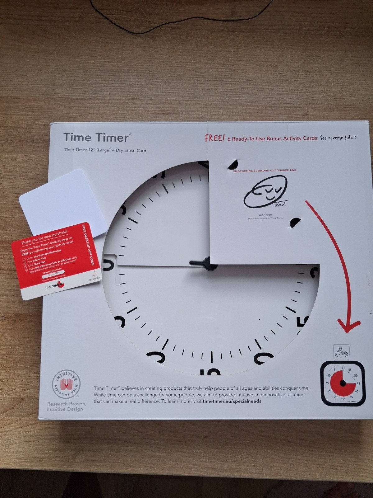 Time Timer 12" (Large) - Visuele Timer (nieuw/ongebruikt), Ophalen, Wit, Werkt op batterijen, Nieuw