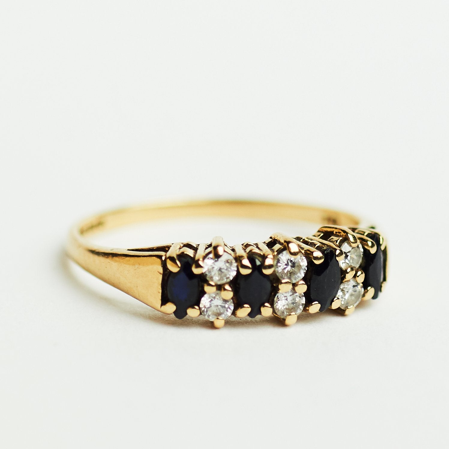 Vintage ring, Ophalen of Verzenden, Zo goed als nieuw, 17 tot 18, Met edelsteen